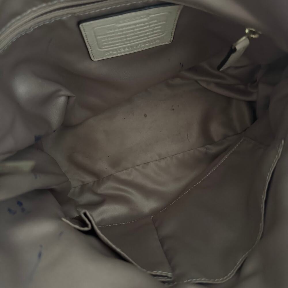 Coach Ashley Leather Hippie Crossbody Shoulder Bag Cream Style F20114 - Picture 3 of 8